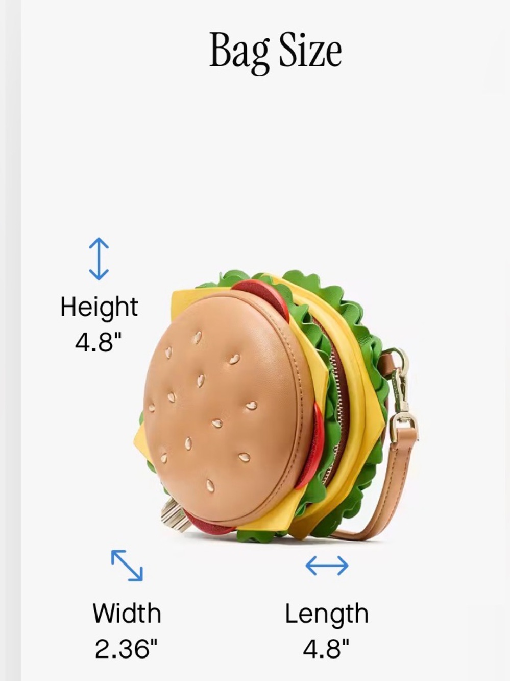 Kate Spade 3D Cheeseburger Crossbody Bag NWT 🏷 - Picture 7 of 7